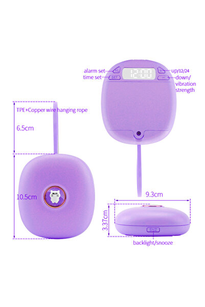 Choice1 ساعة منبه PU-TS-BC670 صامتة مع اهتزاز، توقظ الطلاب بنشاط وحيوية، قطعة...