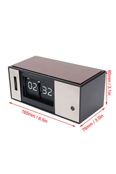 Choice Brown Retro Digital Mechanical Flip Down Clk Auto Flip Desk Clk LED Li...