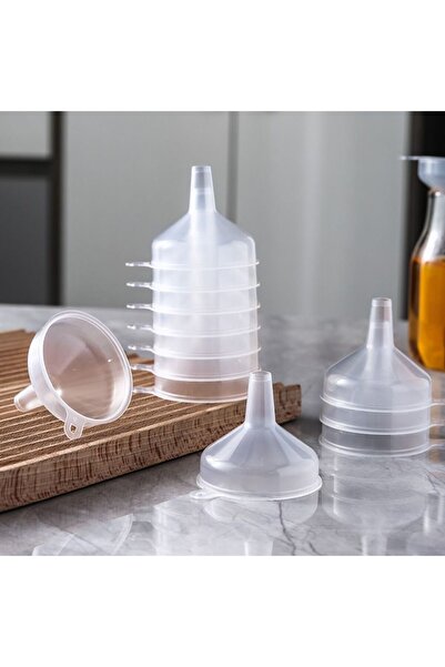 Choice قمع بلاستيكي شفاف ذو فوهة ضيقة لملء زجاجات الزيت، موزع ذو قطر كبير يمك...