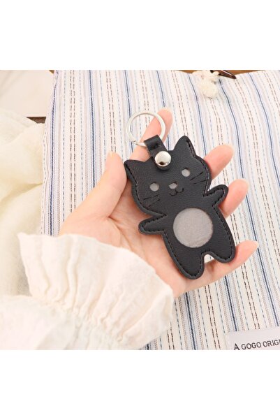 Choice1 حقيبة تخزين شعر الحيوانات الأليفة السوداء اللطيفة، سلسلة مفاتيح تذكار...