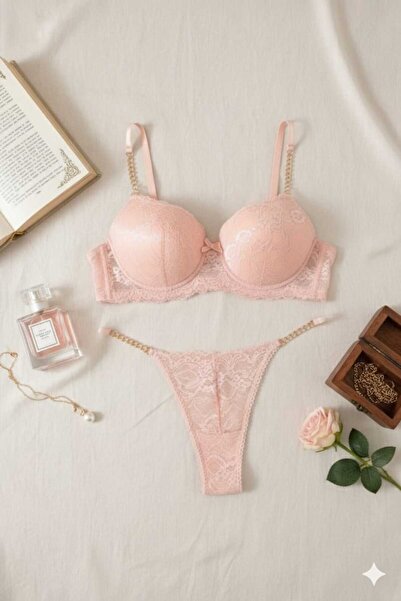 B&S BELVİA SECRET ZİNCİRLİ İÇ ÇAMAŞIRI TAKIMI