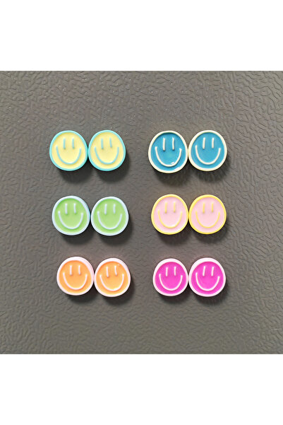 Choice مجموعة من 12 قطعة من مغناطيسات الثلاجة بألوان متنوعة، بتصميم وجوه مبتس...