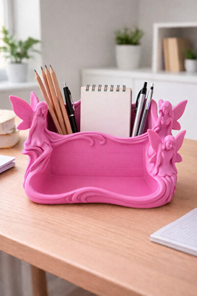 Vescarri منظم سطح المكتب بتصميم خيالي - حامل أقلام وفرشاة بتصميم جمالي