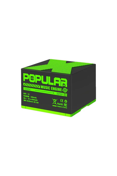 choice2 Green Mini Bluetooth Speaker Wireless Loudspeaker Crack LED SD Card U...