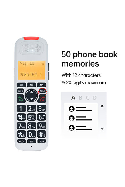 Choice WHITE Bisofice Cordless Expandable Phone System with Telephone Answeri...