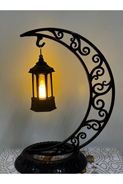 mm فانوس رمضان شكل هلال داخله معلق فانوس