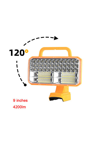 Choice no battery Yellow Portable Utility lights 4200LM LED Work Light Compat...