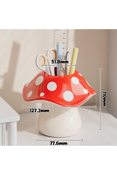 Choice A Polka Dot Mushroom Storage Box For Student Dormitory Desk Stationery...