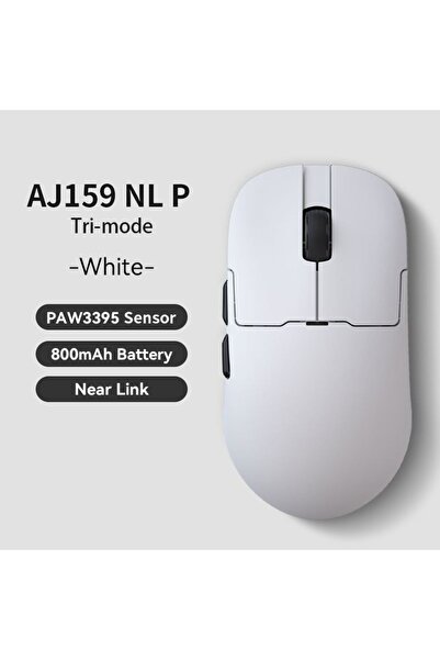 Choice3 فأرة لاسلكية Ajazz AJ159NLP بيضاء - 3395، بطارية 800 مللي أمبير، متوا...