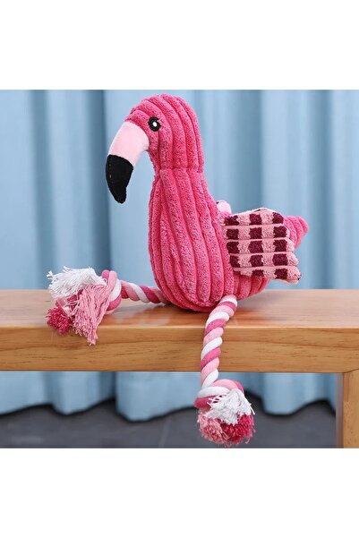 Choice دمية حيوان أليف وردية رائعة على شكل فلامنجو، لعبة كلب متينة مقاومة للم...