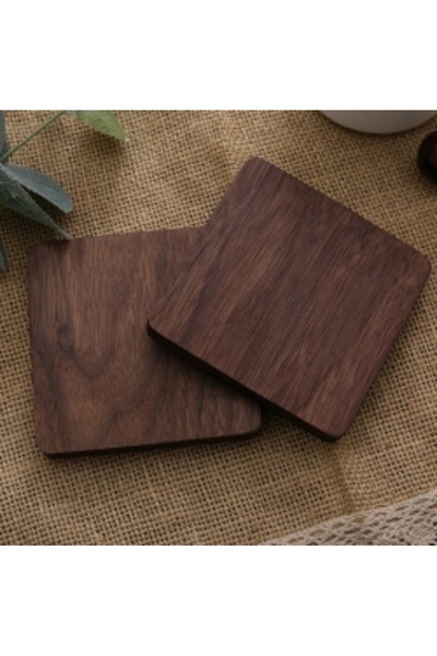Choice3 M Brown 1pc, wooden coaster, teacup mat, coffee mat, household insula...