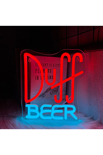 Choice لوحة نيون ملونة لعلامة داف للبيرة لتزيين الجدران، إضاءة نيون ليد للحان...