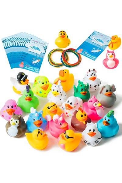 Choice4 جواز سفر البط - 60 بطة صغيرة متعددة الألوان للسفن السياحية، بط للاختب...