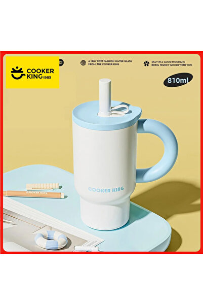 Choice COOKER KinG 810ml Blue COOKER KING Large Capacity Thermal Tumbler Coff...