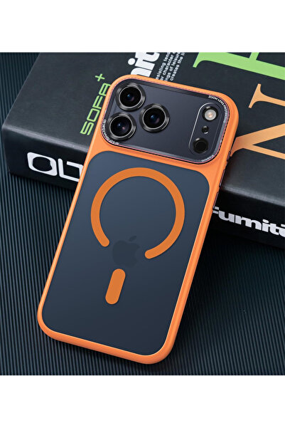 Choice43 iPhone 15 Pro Max Orange Camera Lens Protector Magnetic Case for Mag...