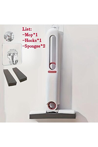 Choice WHITE Portable Mini Mop Set, Self-Squeeze Small Mop, Hands-Free Automa...