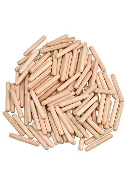 Choice 100pcs 100pcs Wooden Dowels Wood Grooved Dowels Twill Hardwood Dowels ...