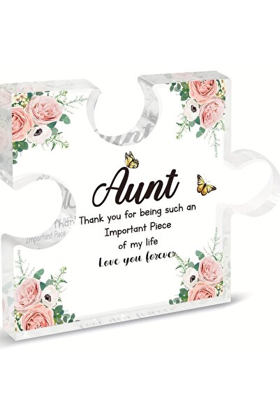 Choice 1pc Gifts for Auntie - Acrylic Plaque Blk Puzzle Aunt Gifts from Niece...