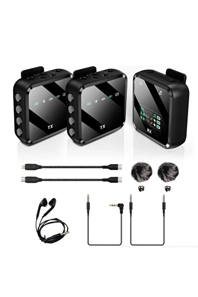 Choice1 نظام ميكروفون لاسلكي لتسجيل الصوت والفيديو بتقنية بلوتوث من VIKEFON، ...