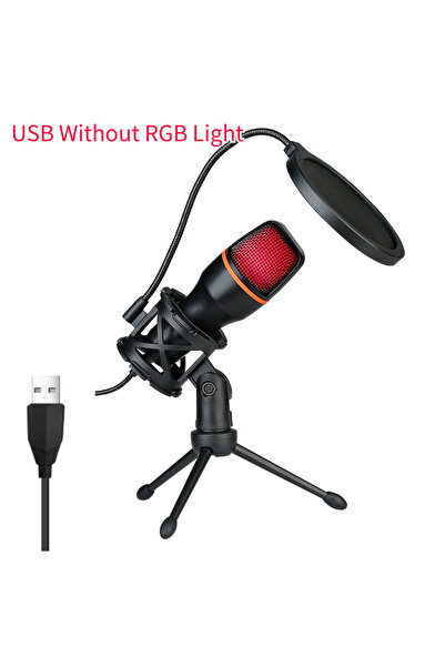 Choice1 ميكروفون ME4 USB بدون إضاءة RGB، ميكروفون مكثف سلكي USB/3.5 ملم، ميكر...