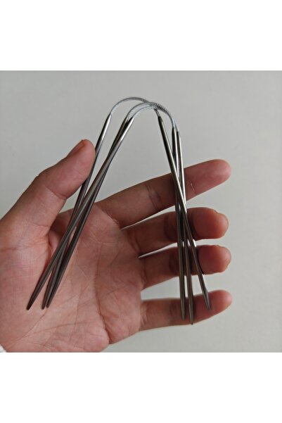 Choice 3pcs-3mm 3pcs Knitting Needles Cable Needles Metal Circular Knitting N...