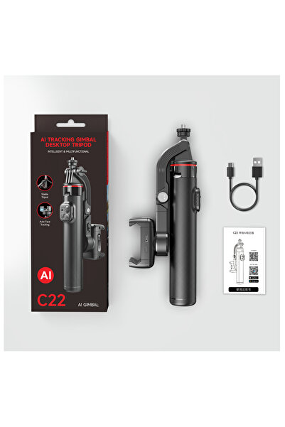 Choice Black AI Face Tracking Handheld Gimbal Stabiliser 360° Shoot,Magnetic ...