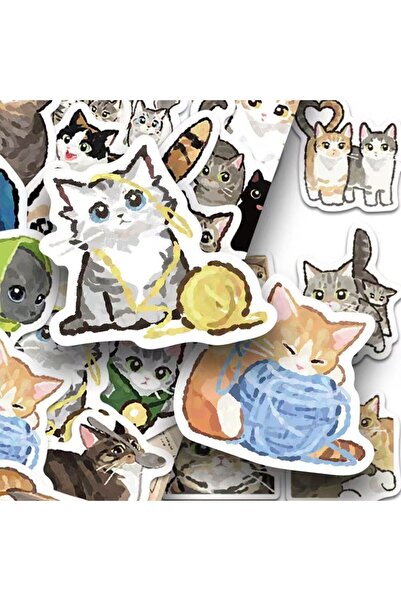 Choice 3.5CM 69PCS 69 Pcs Cute Cat Stickers (4cm Each) Waterproof Kawaii Kitt...