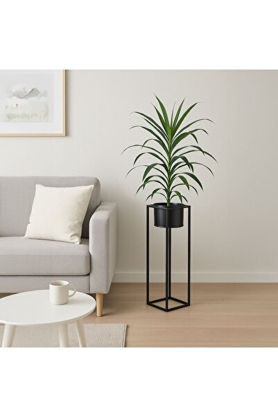 Tessari Decorative Metal Pot Holder with Black Base Ø13 x 50 cm - 2 L