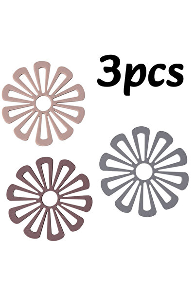 Choice4 حامل أواني مطبخ على شكل زهرة، مقاس 16.8 × 16.8 سم، عبوة من 3 قطع، منا...