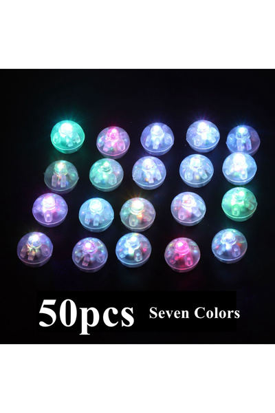 Choice 1.4 سم G1812 مجموعة من 50 مصباح LED دائري إلكتروني ملون، كرات صغيرة لامعة