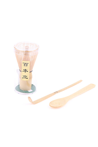 Choice طقم مكون من 3 قطع من مضرب ماتشا من بامبو قابل لإعادة الاستخدام، مقاس و...