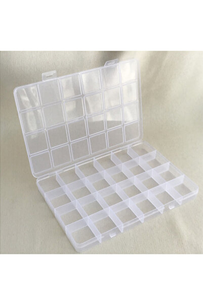 Choice One Size Practical 24 Grid Compartment Plastic Transparent Storage Box...