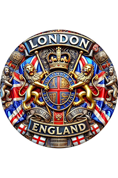 Choice Round 20X20CM TYA12615-20X20CM 'Tudor Heraldry Relic' Enamel Sign–16th...