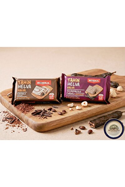 Koska Tahin Halva Double Pack - Cocoa & Carob Hazelnut (2X200G)