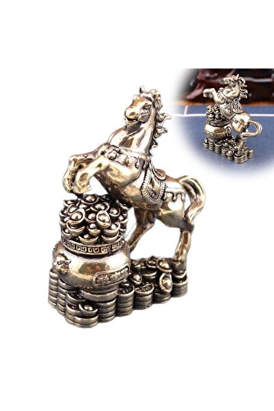Choice قطعة واحدة من زينة وعاء كنز ماتا، حصان برونزي، ديكور مكتبي، حرفة معدني...