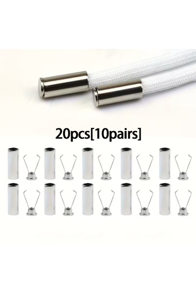 Choice3 20Pcs Silver 10/20Pcs Metal Cord End Stopper Rope Cords Lk Pants Swea...