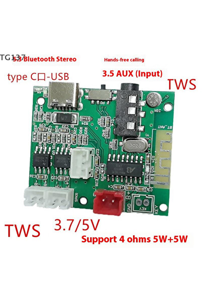 Choice 5V 3.5AUX Wireless 5W+5WTWS Power Amplifier Board Multifunction Speake...