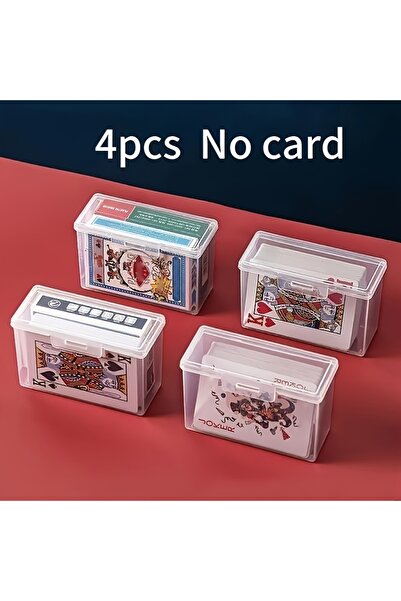 Choice1 4pcs Clear Waterproof Playing Card Cases-Durable Plastic Storage Boxe...