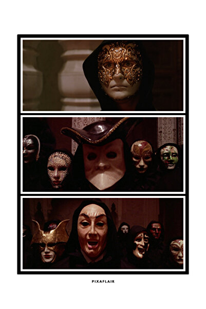 Pixaflair - Eyes Wide Shut - Masks - Tablo - Çerçevesiz Film Poster