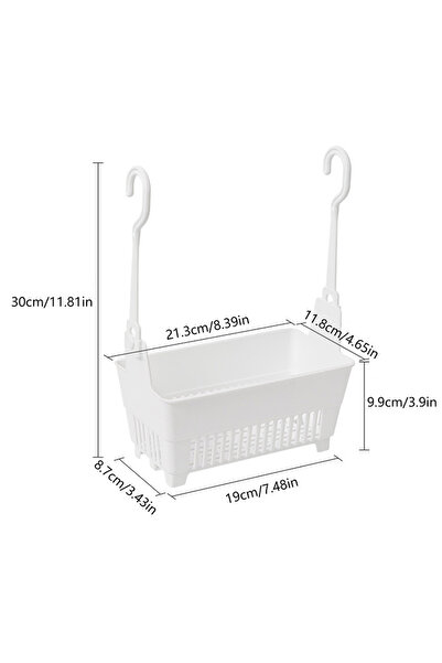 Choice سلة تخزين معلقة بيضاء متعددة الاستخدامات، سلة تصريف، سلال استحمام مزود...