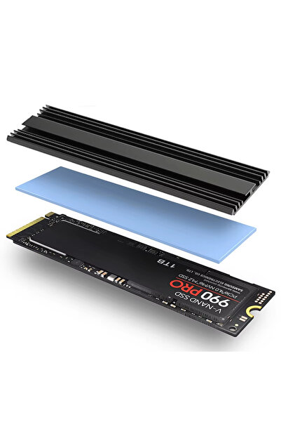 choice2 مبرد TEUCER M.2 2280 أسود اللون، مبرد M2 NVME NGFF SSD، مشتت حراري من...