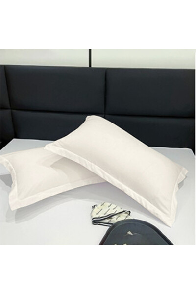 Choice One Size white 2pcs 100% Envelope Cotton Pillow Case Solid Color Pillo...
