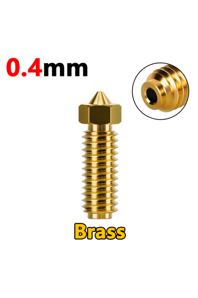 Choice28 5 pcs Brass-0.4mm For Anycubic Kobra 3 Nozzle Brass Hardened Steel 3...