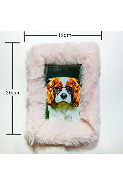 Choice Pink Desktop ture Frame Minimalism Modern Wood and Plush Decorative Ph...