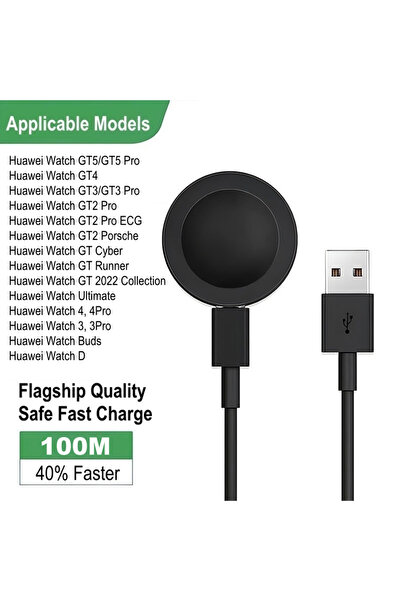 Choice6 Black with cable 2025 Charger Dock For Watch 5/4/3/GT5 Pro/GT4/GT3 Pr...