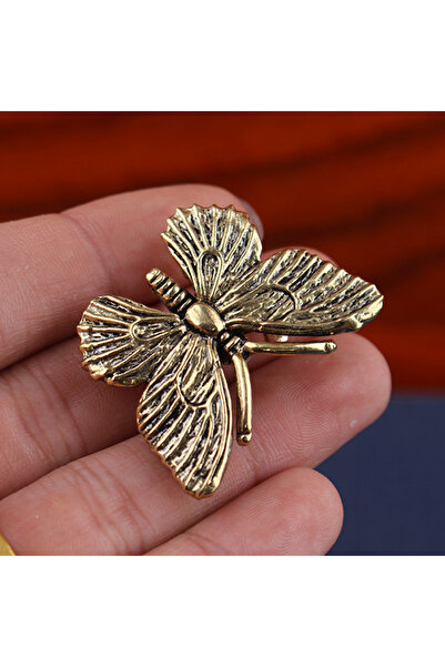 Choice تمثال فراشة نحاسي قطعة واحدة، نموذج حشرة لتزيين المكتب، زينة لسطح المك...