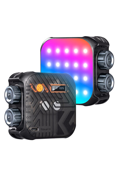 Choice مصباح فيديو RGB مغناطيسي LED أسود من K&F CONCEPT، إضاءة مؤتمرات فيديو،...