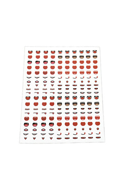 Choice5 06 12 Different Models of Eye and Mouth Stickers, Handmade DIY Clay D...