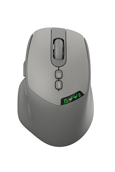 Choice ماوس لاسلكي T02 Pro رمادي عتيق بشاشة OLED، اتصال مزدوج عبر البلوتوث وU...