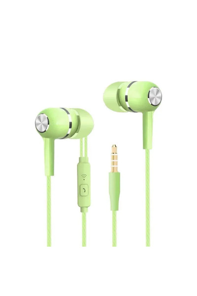 Choice7 سماعات أذن رياضية بأسلاك عالمية مقاس 3.5 ملم، لون أخضر، قطعة واحدة أو...